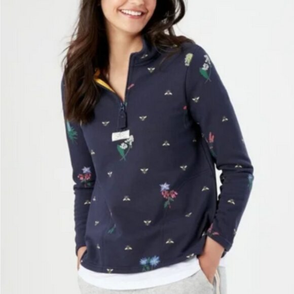 JOULES Pip Print navy wildflower sweatshirt, US 6. - Picture 1 of 8